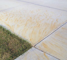 Rust Stained Driveway